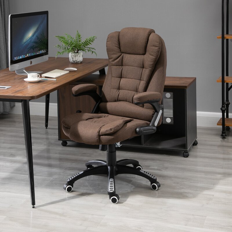 Inbox Zero High Back Adjustable Massage Office Chair Ergonomic